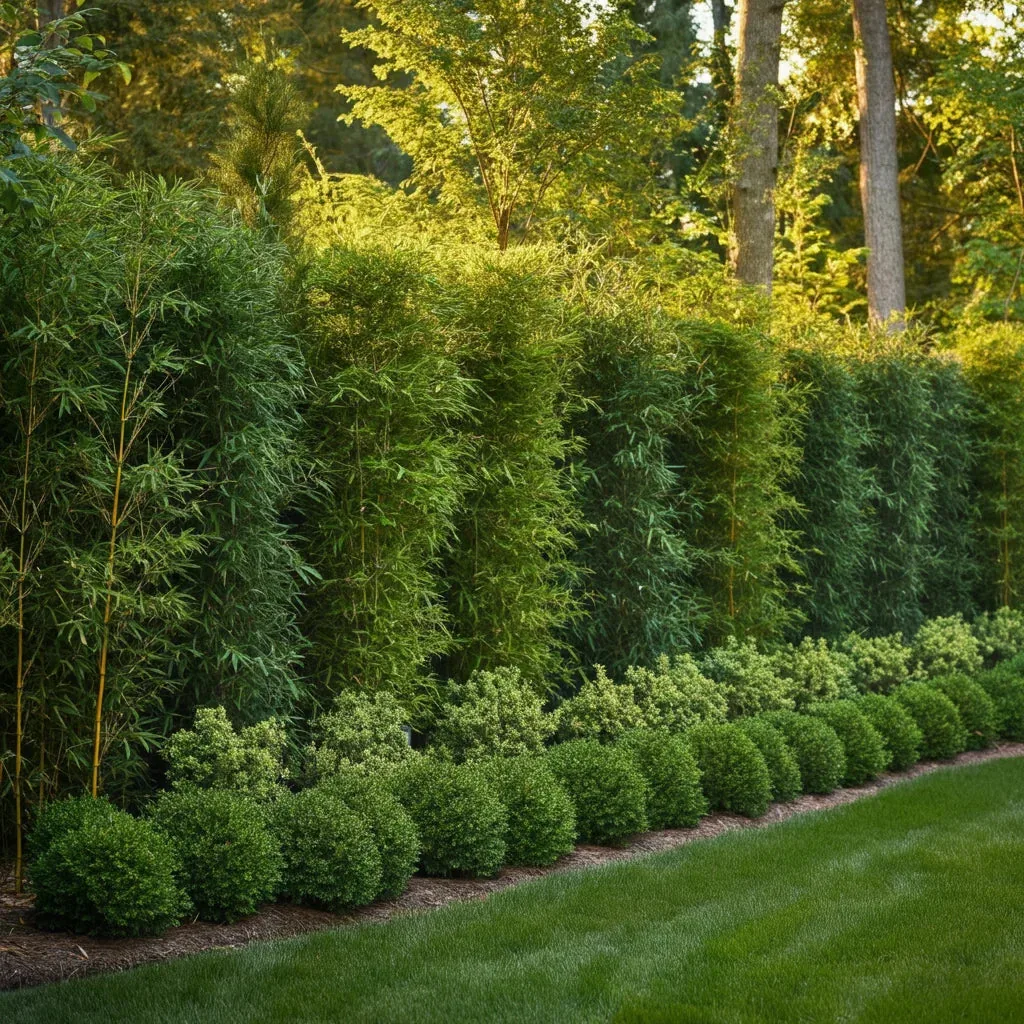 Comparison of arborvitae, Leyland Cypress, and Eastern Red Cedar growing as privacy screens