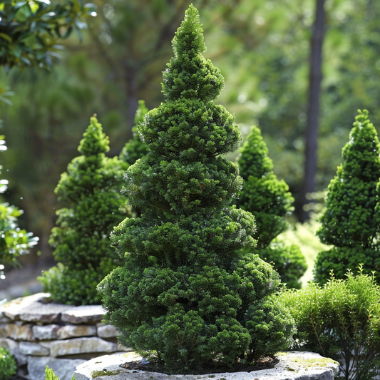Green Mound Juniper Topiary Privacy Trees